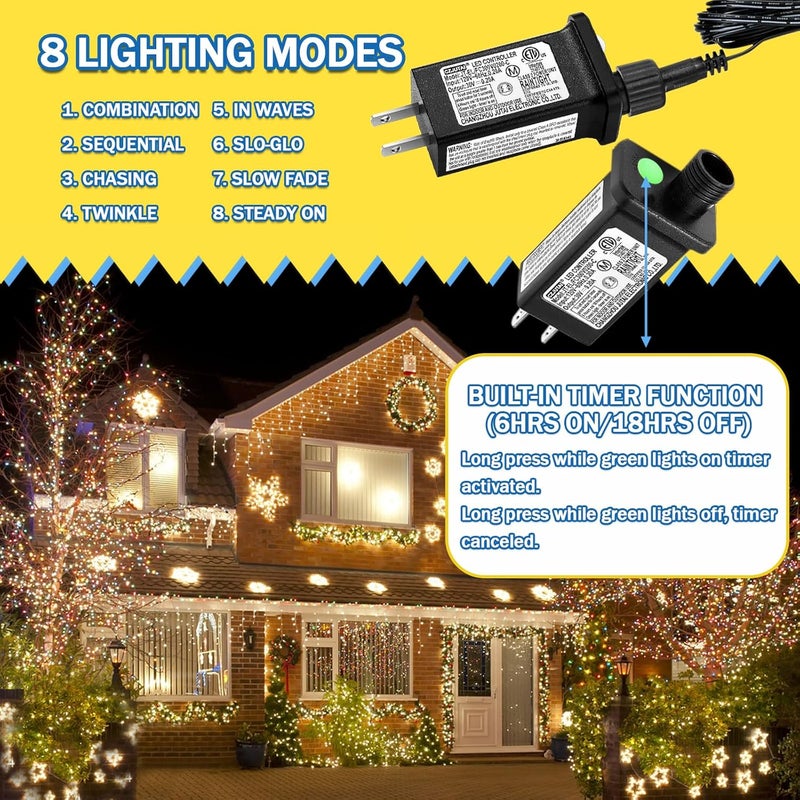 Airoads 30V 0.2A LED Controller 8 Mode with Timer Memory Function Replacement Model JT-EL/FC300V0200-C Class 2 Power Supply IP44 Low Voltage Transformer for Halloween Christmas Light - Image 4